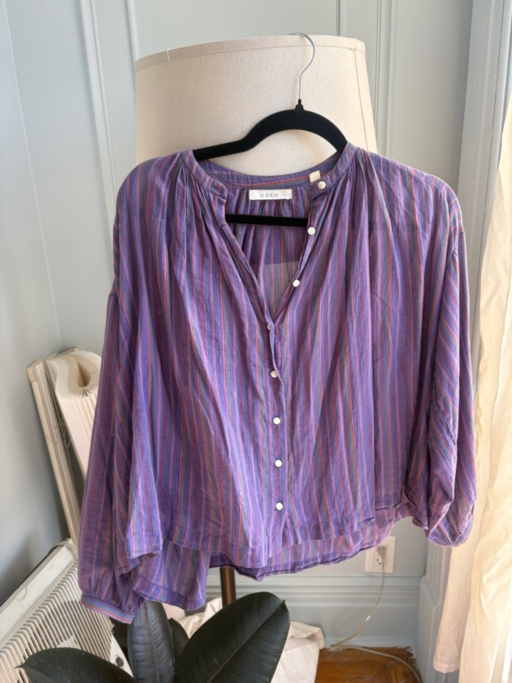 Doen Purple Striped Jane Blouse